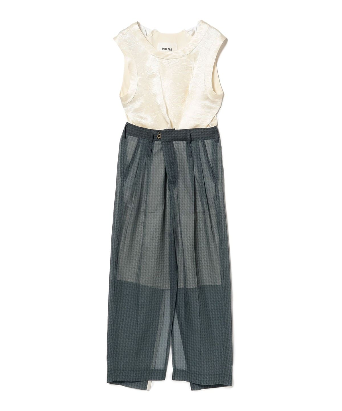 MUL PLA / Slacks Skirt Docking Onepiece ワンピース WOMEN houndstooth S MUL PLA / Slacks Skirt Docking Onepiece ワンピース WOMEN houndstooth S