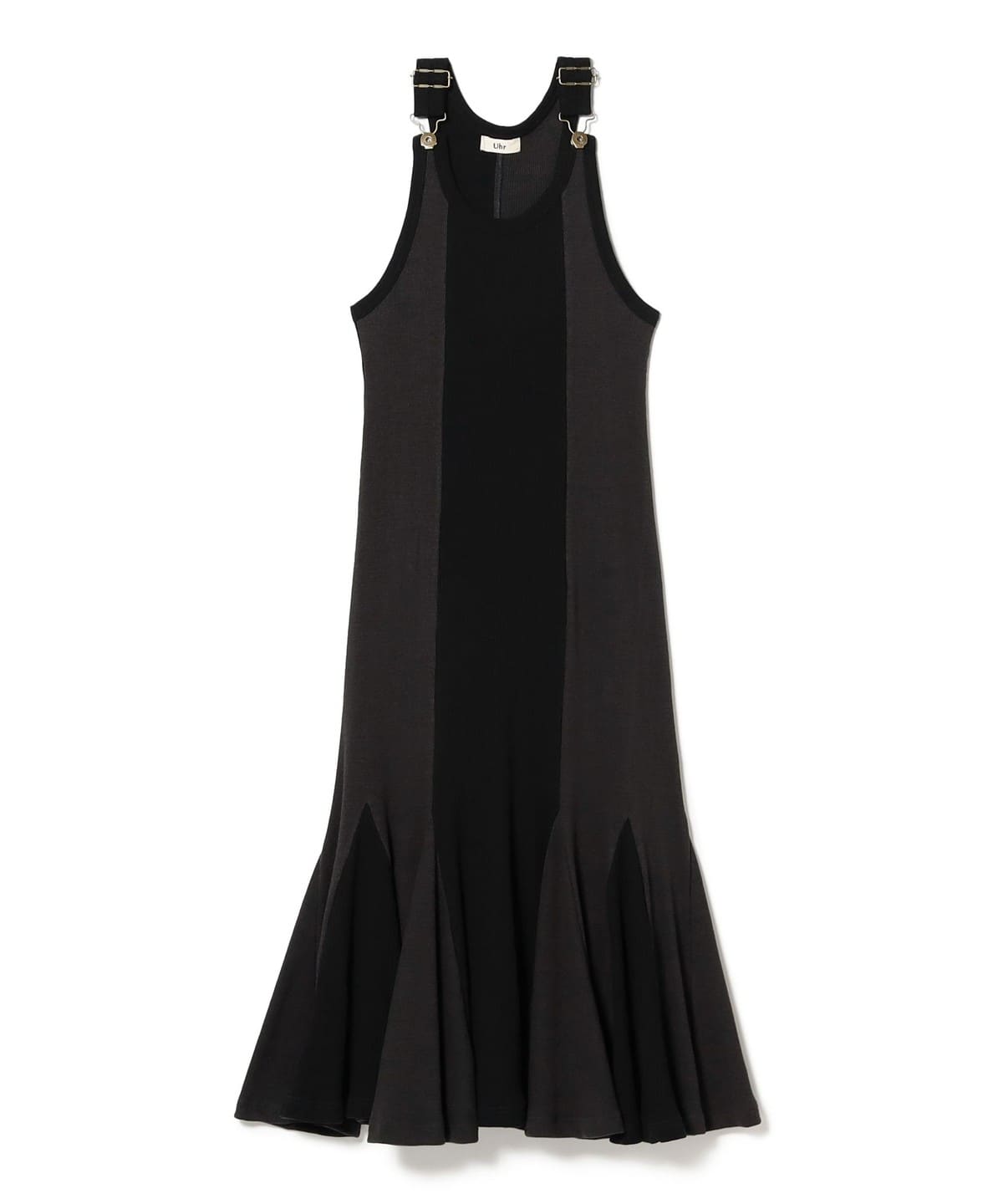 Uhr ウーア / Rib Jersey Jumper Dress ワンピース WOMEN Black 38 Uhr ウーア / Rib Jersey Jumper Dress ワンピース WOMEN Black 38
