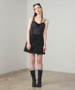 テープ刺繍 キャミソール ワンピース