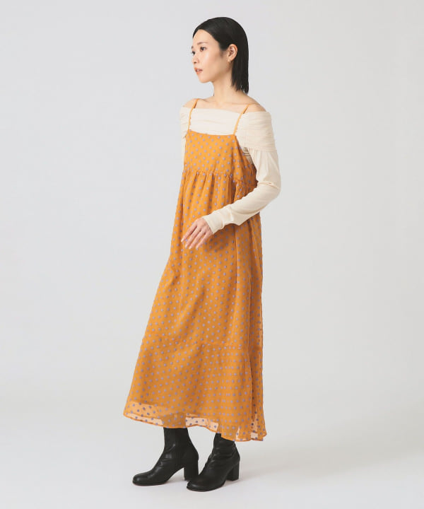 Ray BEAMS（レイ ビームス）フラワー 刺繍 キャミ ワンピース
