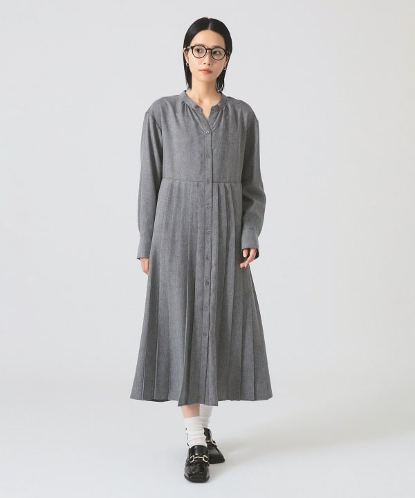 新品未使用 RayBEAMS プリーツ切り替えワンピース BEAMS ワンピ 黒 Ray BEAMS（レイビームス）の「Ray BEAMS / セパレート プリーツ