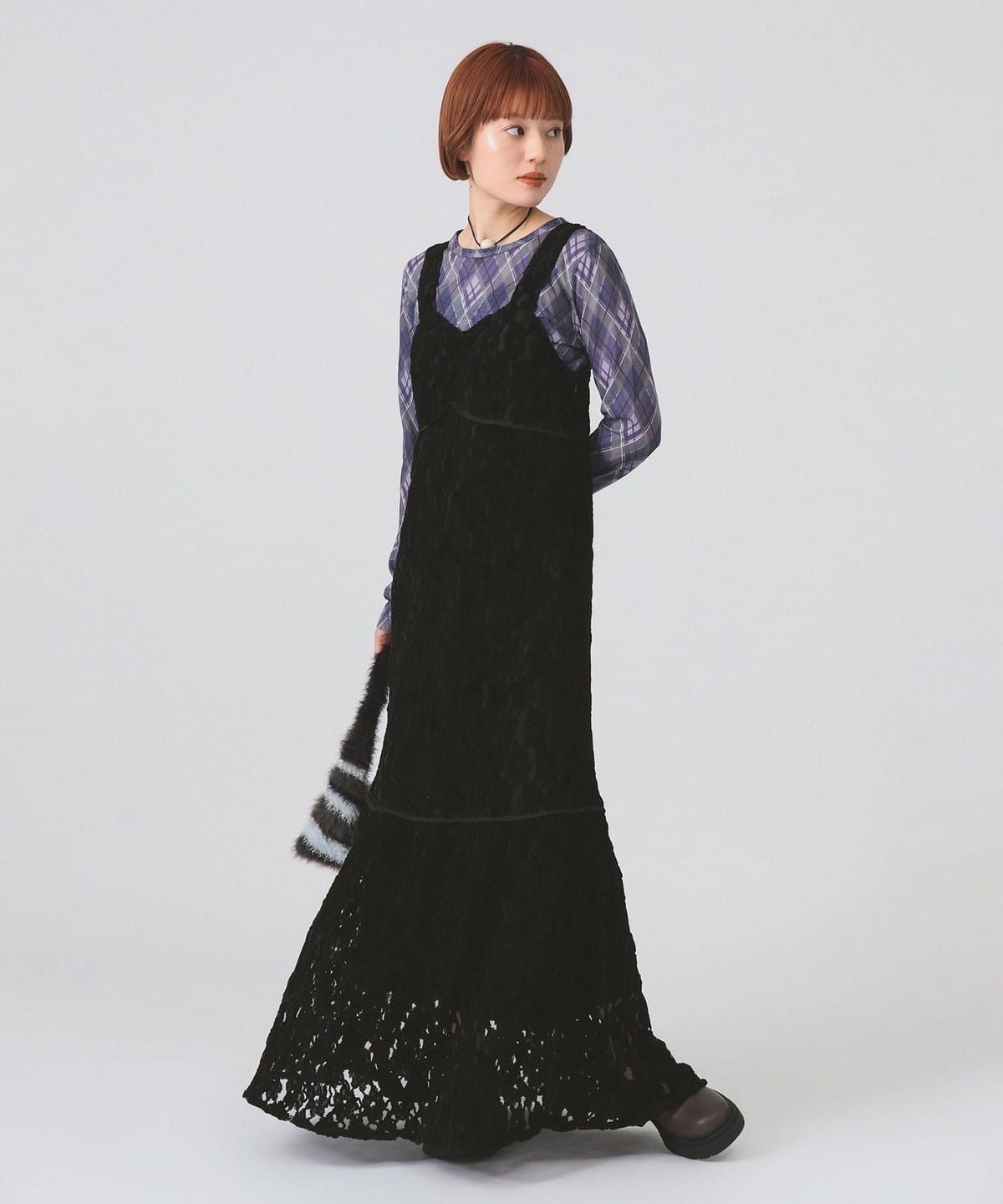 レース ティアード タンクトップ ワンピース ワンピース WOMEN BLACK 1 レース ティアード タンクトップ ワンピース ワンピース WOMEN BLACK 1