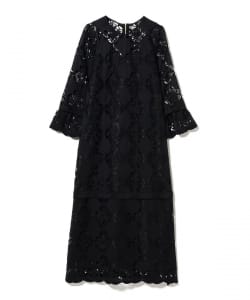 レース ベルカフス ロングスリーブ ワンピース