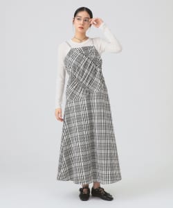 チェック キリカエ キャミ ワンピース