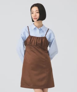 【+10%ポイントUP】サテン ミニ キャミソール ワンピース