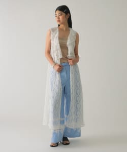 【+10%ポイントUP】ラッフルカラー レース ワンピース