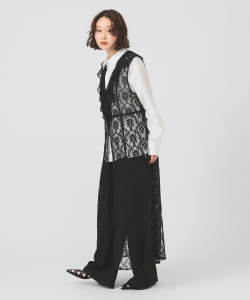 【+10%ポイントUP】ラッフルカラー レース ワンピース