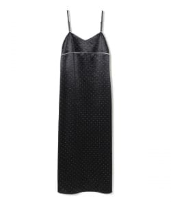 サテン ドット キャミワンピース