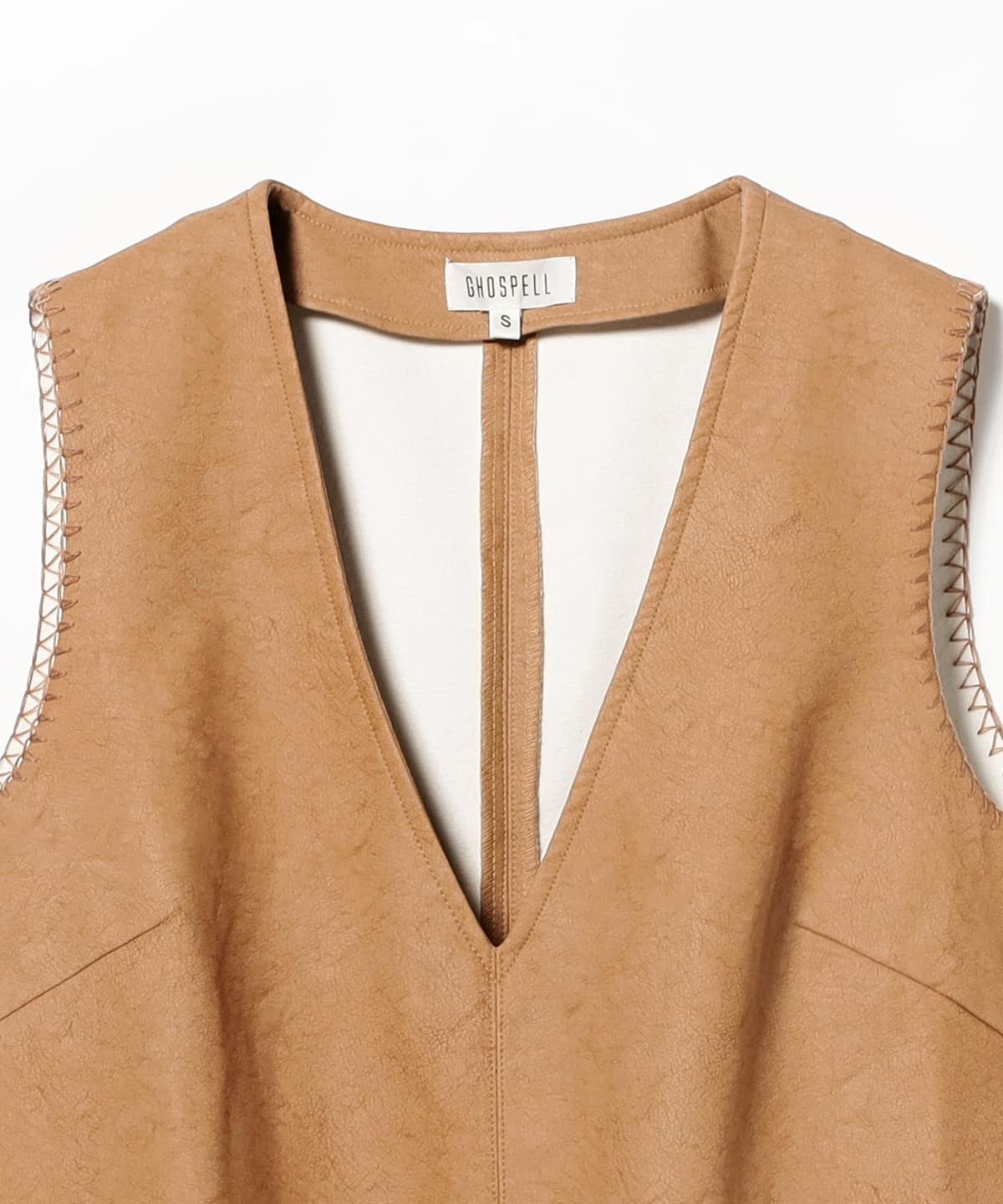 GHOSPELL フェイクレザー ワンピース Ray BEAMS Ray BEAMS（レイ ビームス）GHOSPELL / Camila Faux Leather Mini
