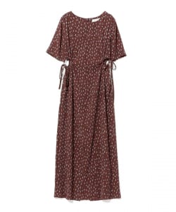 フラワー プリント カットアウト ワンピース