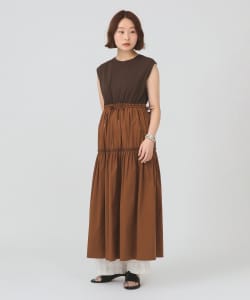 ティアード 切り替え フレンチ スリーブ ワンピース