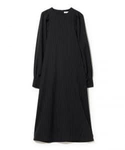 08sircus / Wool Stripe Gather Sleeve Dress