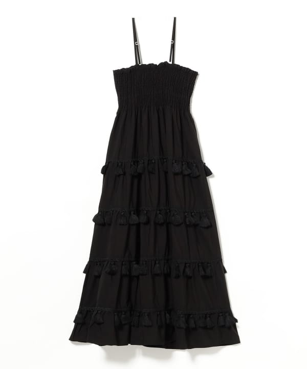 sister jane / Sandstone Tassel Midi Dress