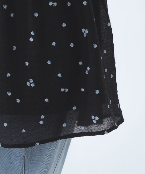 刺繍 ティアード キャミ ワンピース