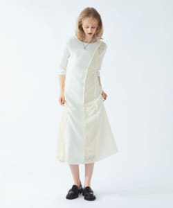 【+10%ポイントUP】レース キリカエ ジャカード ワンピース