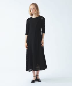 【+10%ポイントUP】レース キリカエ ジャカード ワンピース
