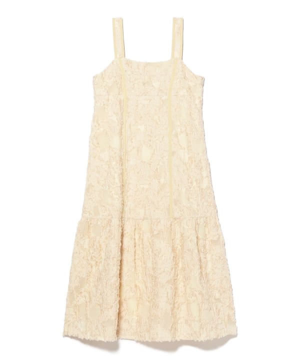 Jacquard tiered camisole dress