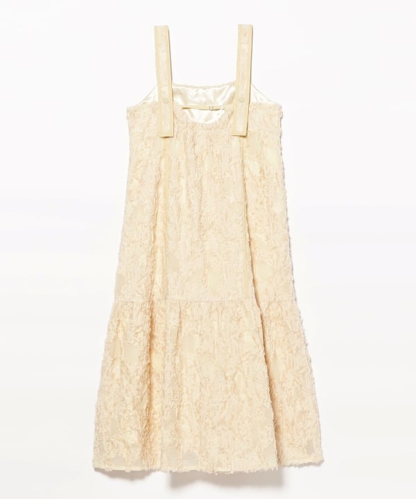 Jacquard tiered camisole dress
