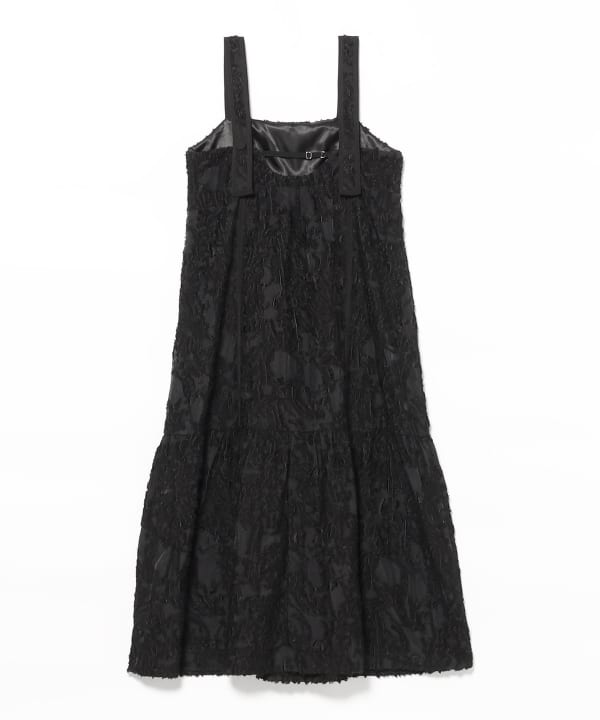 Jacquard tiered camisole dress