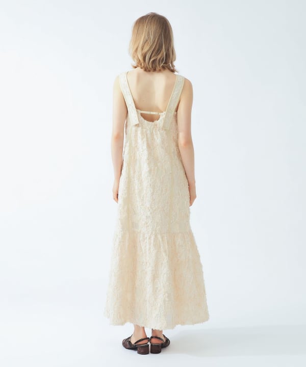 Jacquard tiered camisole dress