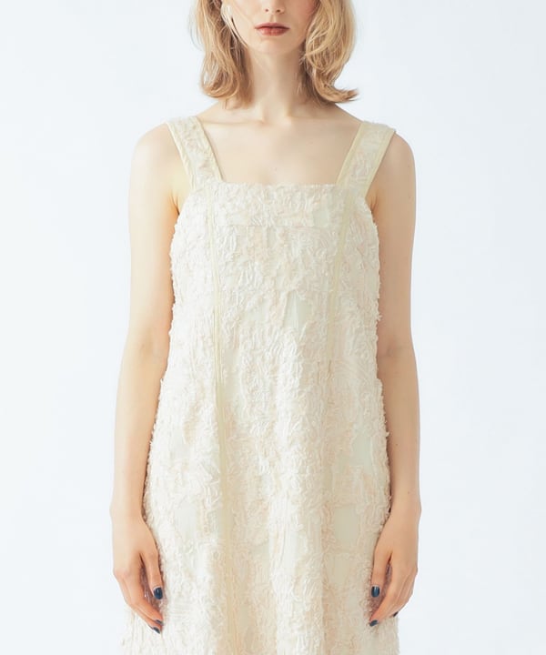 Jacquard tiered camisole dress