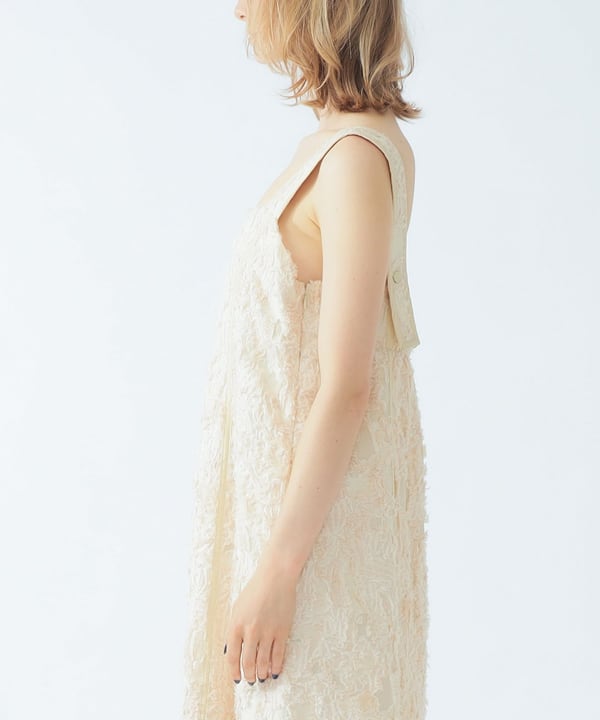 Jacquard tiered camisole dress