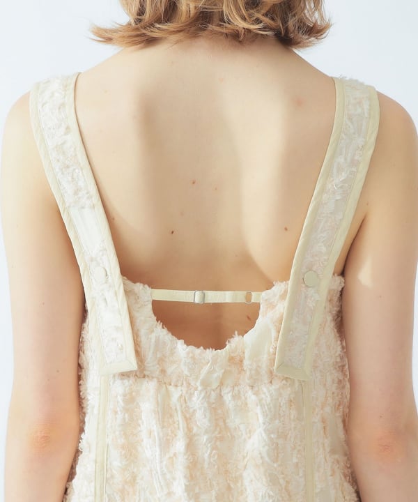 Jacquard tiered camisole dress