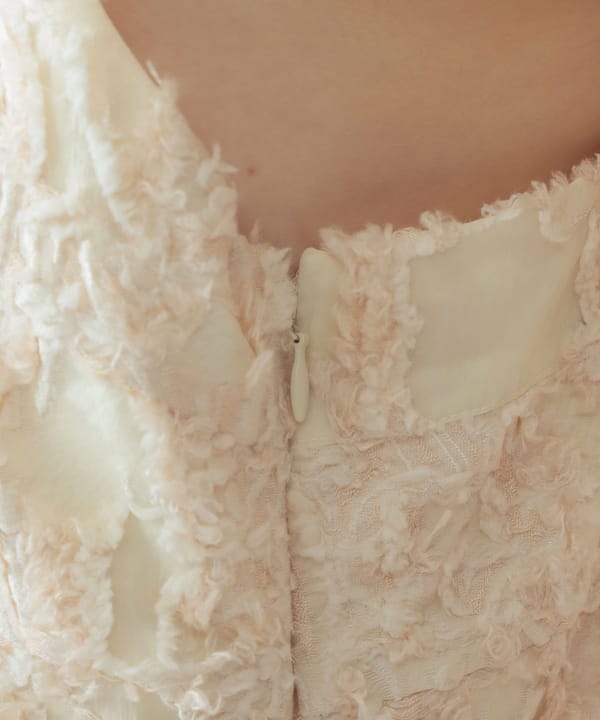 Jacquard tiered camisole dress