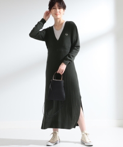 FRED PERRY × Ray BEAMS / 別注 ディープ Vネック ドレス