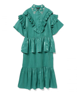 sister jane / Medallion Ruffle Maxi Dress