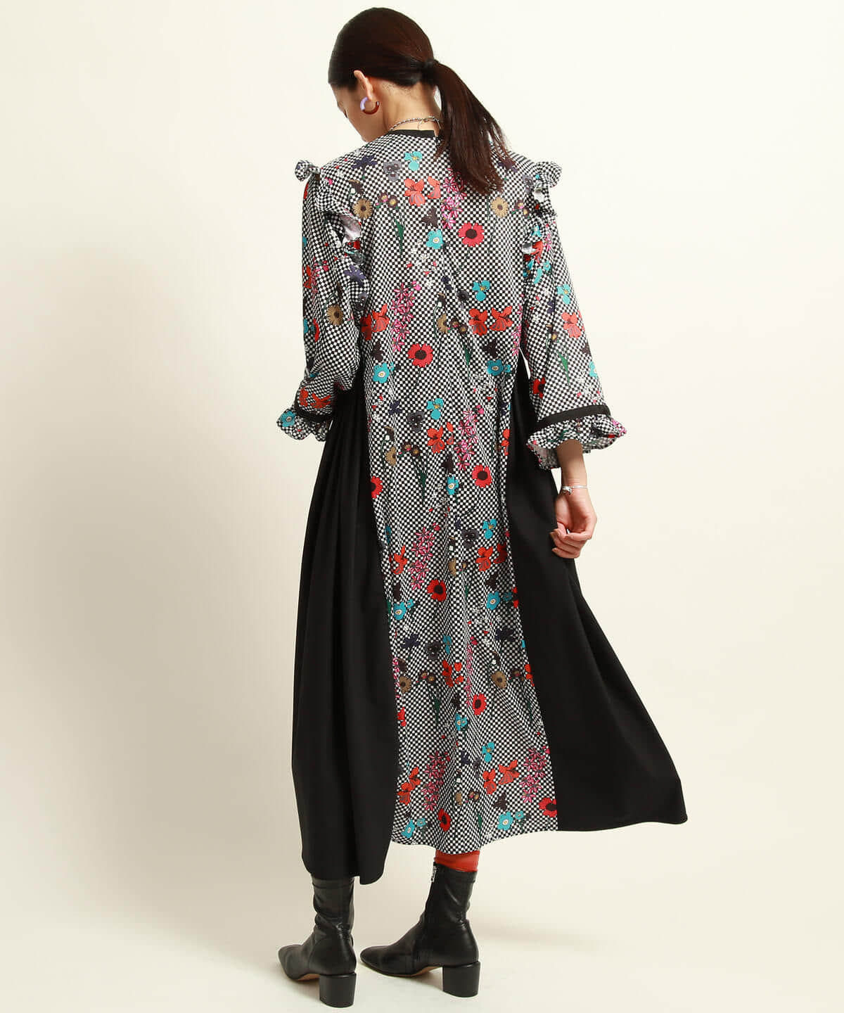 Ray Beams レイ ビームス Noma T D Ray Beams 別注 フラワー チェック ドレス ワンピース ワンピース 通販 Beams