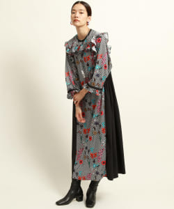 NOMA t.d. × Ray BEAMS / 別注 フラワー チェック ドレス