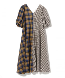 ▲○Uhr / Pattern Blocking Dress