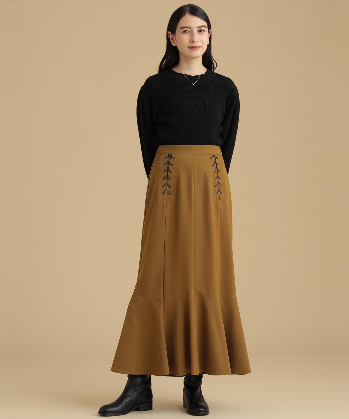 [Outlet] Ray BEAMS / Lace-up Mermaid Skirt