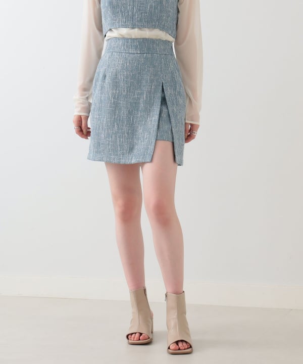 Ray BEAMS（レイ ビームス）サマーツイード ミニ スカート（スカート