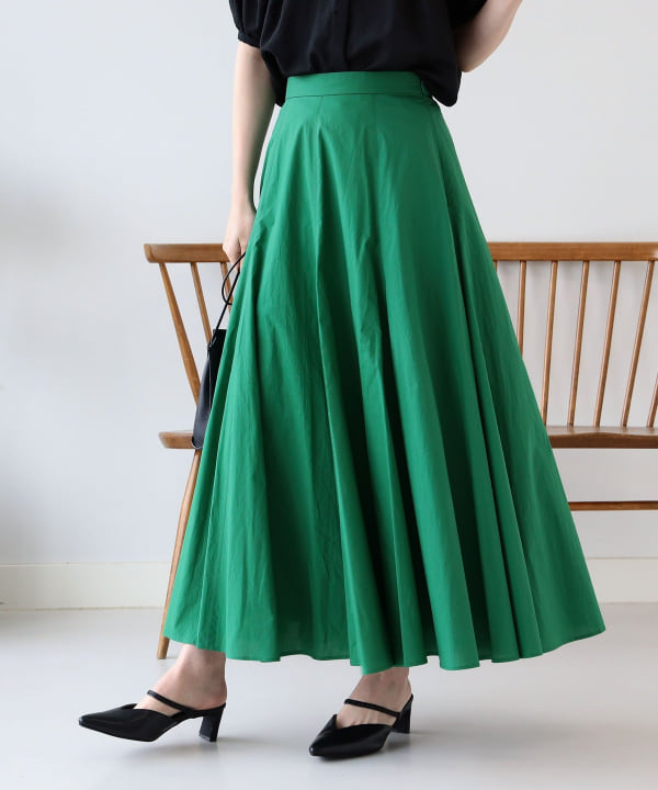 Ray BEAMS Ray BEAMS [Outlet] Ray BEAMS / Cotton Long Flare Skirt