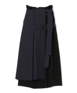 ▲○Ujoh / ベルテッド レイヤード スカート