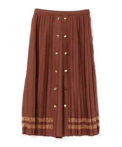 MUVEIL / ボタン プリーツ スカート