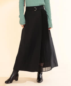 Ray BEAMS / プリーツ キリカエ ラップ スカート