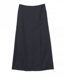 〇Uhr / Pinstripes Slit Skirt