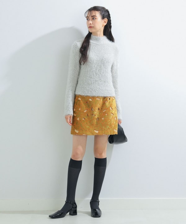 ZARA カットワーク刺繍ミニスカート - ミニスカート