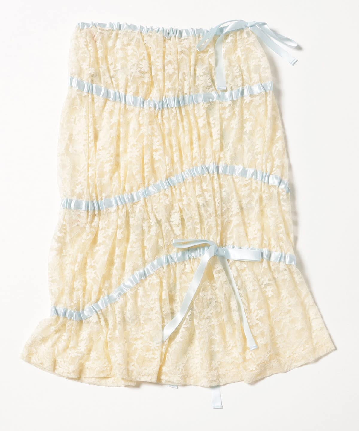 Ray BEAMS（レイ ビームス）YUHAN WANG / リボン レース スカート