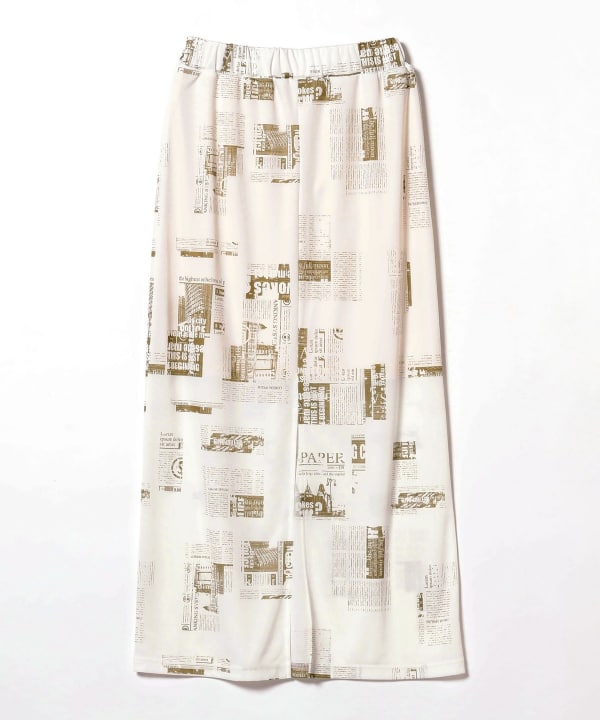 Ray BEAMS（レイ ビームス）ニュースペーパー プリント スカート