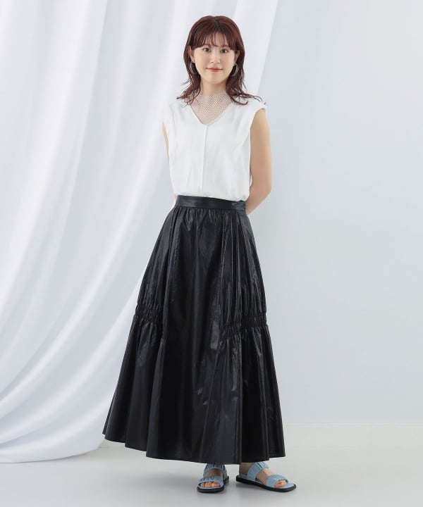 Ray BEAMS Ray BEAMS Gathered Skirt (Maxi/Long Skirt) Available at BEAMS