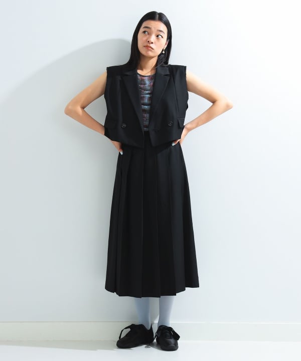 Ray BEAMS Ray BEAMS Belt Pleated Skirt (Midi/Mi-length Skirt) Available at  BEAMS