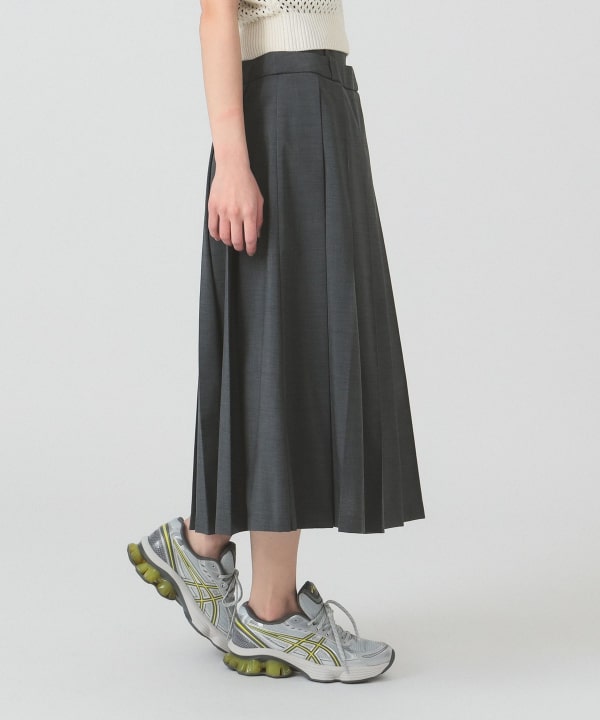 Ray BEAMS Ray BEAMS Belt Pleated Skirt (Midi/Mi-length Skirt
