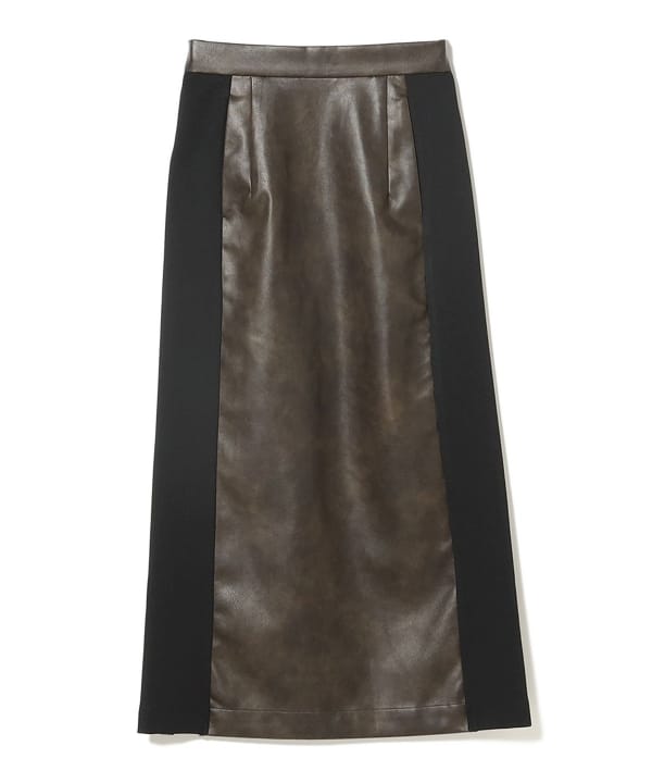 Ray BEAMS (Ray BEAMS) Faux Leather Side Rib Skirt (Skirt
