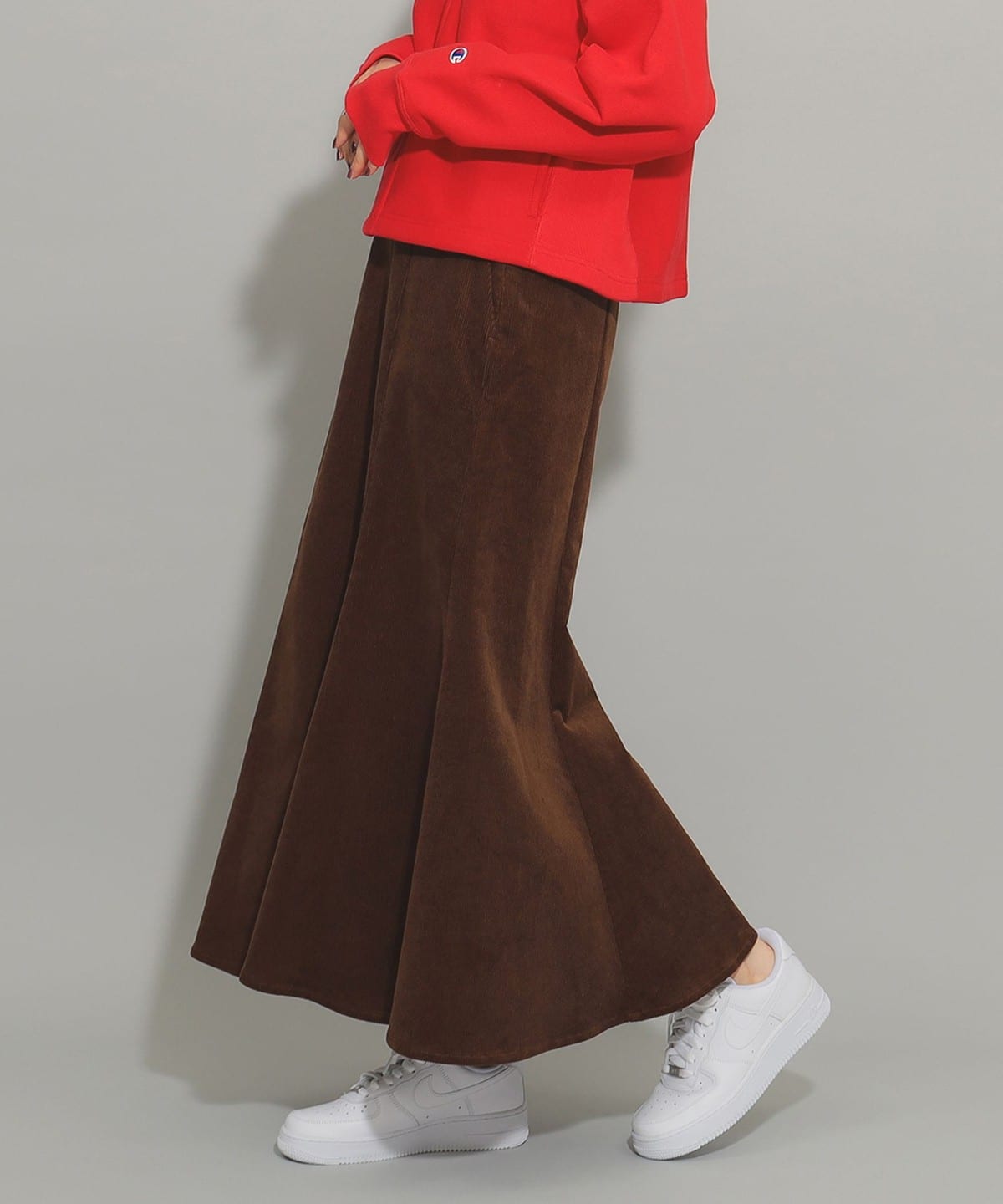 コーデュロイ マーメイド スカート スカート WOMEN BROWN 0 コーデュロイ マーメイド スカート スカート WOMEN BROWN 0