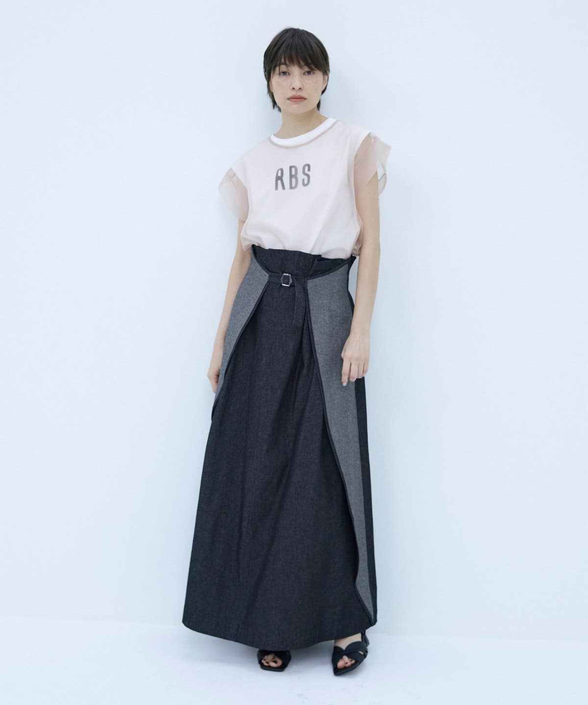 RBS アールビーエス / デニム サイドラップ スカート スカート WOMEN NAVY 0 RBS アールビーエス / デニム サイドラップ スカート スカート WOMEN NAVY 0
