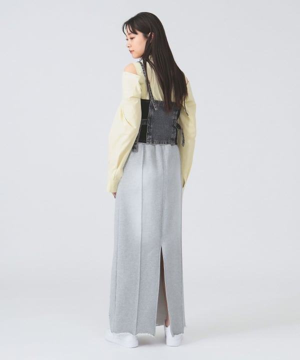Ray BEAMS (Ray BEAMS) Damaged Sweat Skirt (Skirt, Maxi, Long Ray BEAMS (Ray BEAMS) Damaged Sweat Skirt (Skirt, Maxi, Long